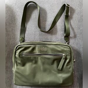 Kate Spade Green Messenger Bag with Adjustable Straps